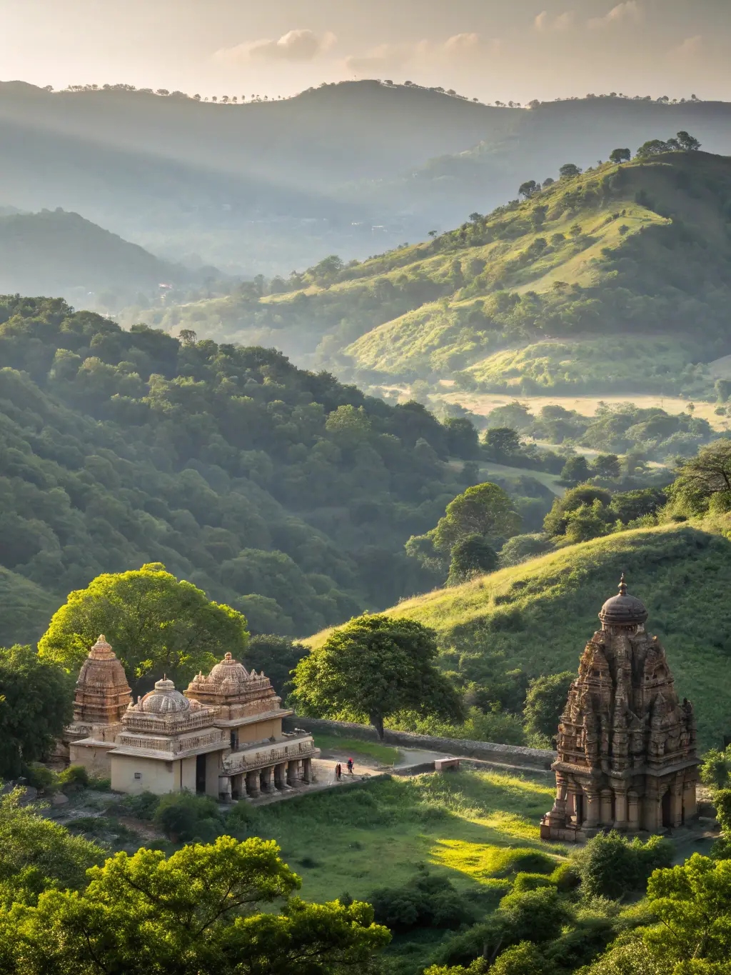 A scenic view of a protected natural landscape in the Forez region, emphasizing the organization's efforts in preserving natural sites.