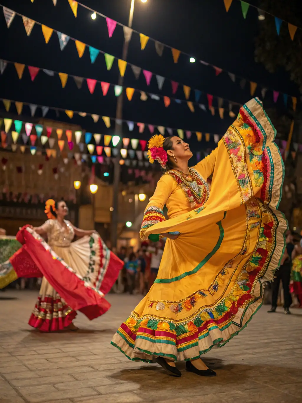 A vibrant image of a local festival celebrating traditional Forez dance and music, emphasizing the organization's efforts to promote local culture.